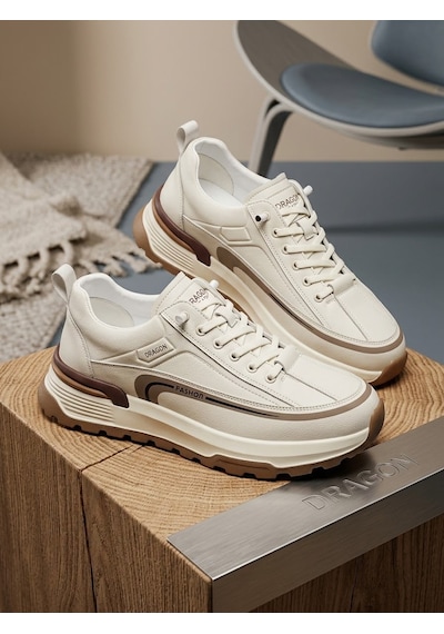 Dragon Heart Erkek Kışlık Su Geçirmez Kaydırmaz Ortopedik Hafif Taban Sneaker Beyaz