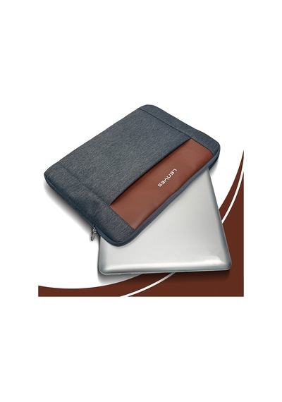 Lenyes Lb542 Rambler Serisi Su Geçirmez Polyester Kumaş 13-14 İnç Laptop Çantası Gri