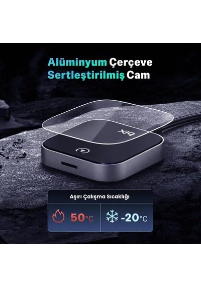 Tr Cb03 Kablosuz Carplay Android Auto Adaptörü 2.4g/5g Wifi Android 12 Netflix Youtube Tiktok Destekli Araç Multimedy