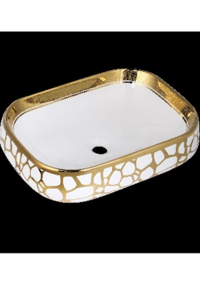 Boheme Mosaic 56cm Altın Lavabo Krom