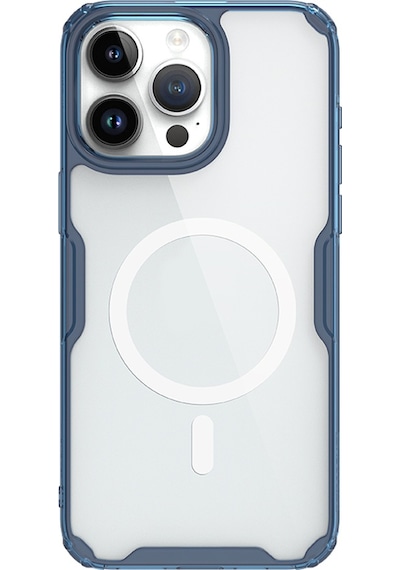 Nillkin Apple Uyumlu iPhone 15 Pro Magsafe Özellikli Nature Tpu Pro Kapak Mavi