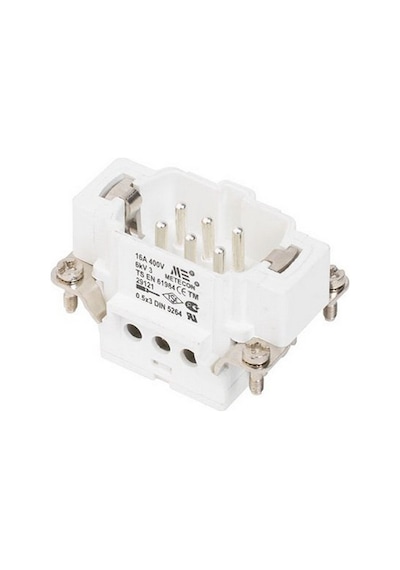 METE ENERJİ 29121 6X16A. Fiş Çekirdek Montajlı (Vidalı Bağlantı)