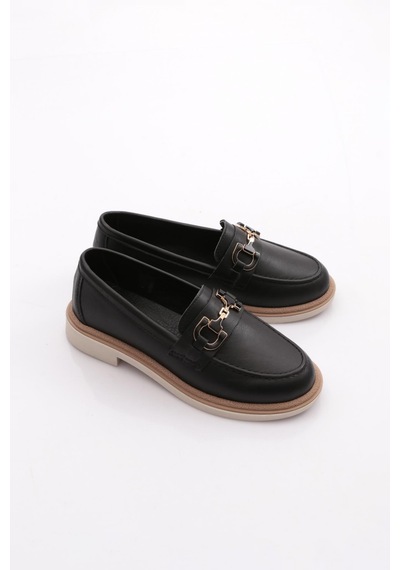 Dgn 1556 Kadin Loafer Ayakkabi Siyah