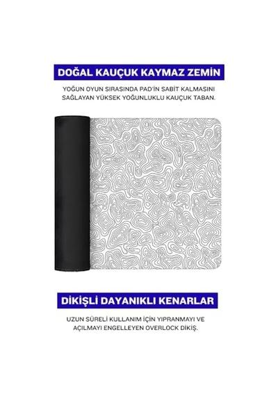 Desenli Yuvarlak Mousepad - Mouse Pad - Fare Altlığı