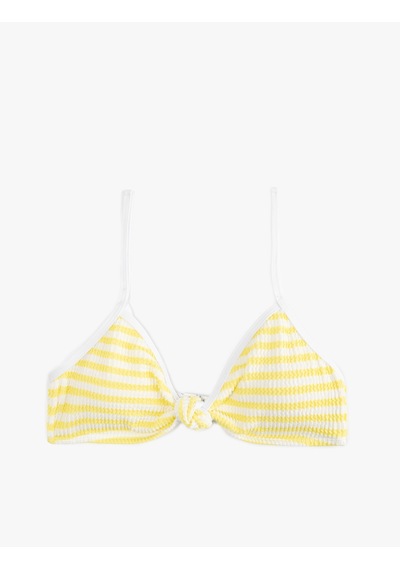 Koton Koton X Sibil Çetinkaya - Düğüm Detaylı İnce Askılı Dokulu Çizgili Bikini Üstü Sarı Çizgili 5sak10100mm Koton Koton X Sibil Çetinkaya - Düğüm Detaylı İnce Askılı Dokulu Çizgili Bikini Üstü Sarı Çizgili 5sak10100mm