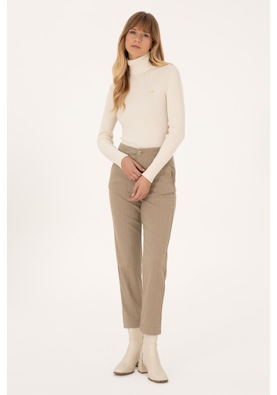 U.s. Polo Assn. Kadın Camel Pantolon Kanvas-chino 50309281-vr015 Camel