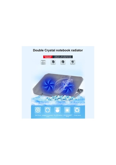 Laptop Soğutucu Fan Cooling Pad Notebook Altlığı Çift Fanlı
