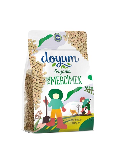 Doyum Organik Yeşil Mercimek 1 Kg - 5 Adet Tarı