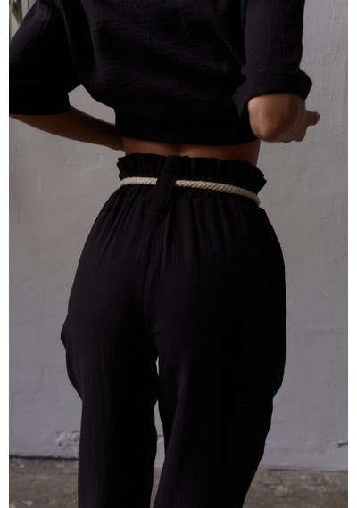 Mai Collection Mai Studios Co. Olympos Halatlı Siyah Müslin Takım Siyah