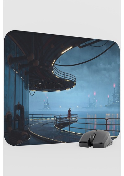 Dijital Okyanus Gemi V1 48x40 Xl Gaming Kauçuk Kaymaz Taban Mouse Pad Fare Altlığı