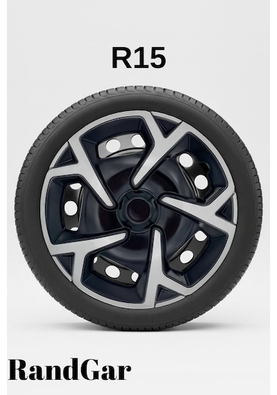 Renault Clio 4 15 İnç Jant Kapağı 4 Adet Siyah Gri C104 Rand
