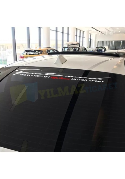 Alfa Romeo Logo Sport Mind Arka Cam Oto Sticker Yapıştırma Etiket 90 X 12 Cm