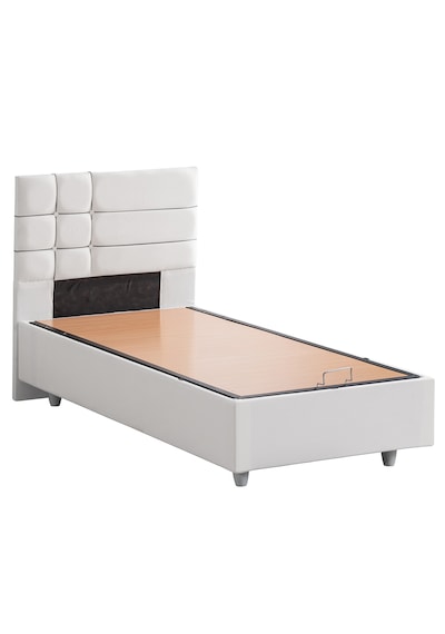 Almada Tek Kişilik Baza Başlık Letto Yatak Seti - Beyaz 100 x 200