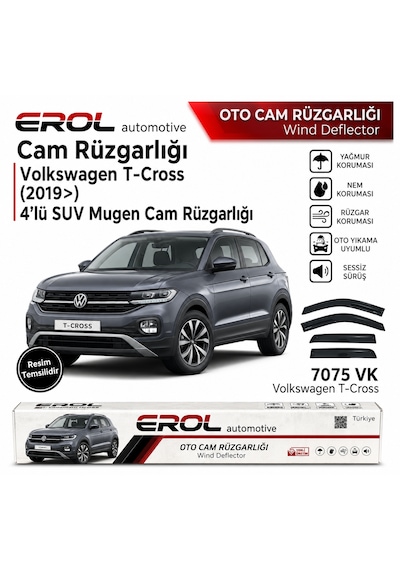 Volkswagen T-cross 2019 4'lü Suv Mugen Cam Rüzgarlığı