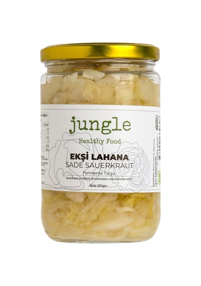 2 Adet Jungle Ekşi Lahana Kişnişli Sauerkraut Turşu 580 G