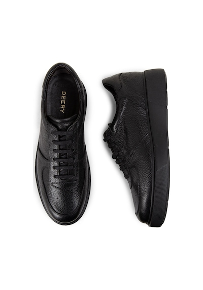 Deery Hakiki Deri Siyah Erkek Sneaker Ayakkabı - 01965msyhe04 Siyah