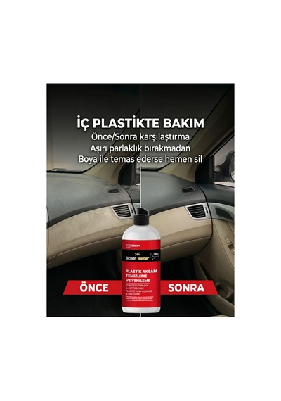 Araç Oto Plastik Aksam Temizleme Ve Yenileme Jeli 500ml Cobra