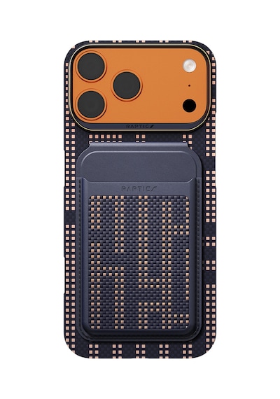 Apple iPhone Uyumlu 17 Pro Max Kılıf Raptic 2in1 Bundle Kit Aramid Skin Grid Serisi Kartlık Ve Karbon Kapak Laci Lacivert