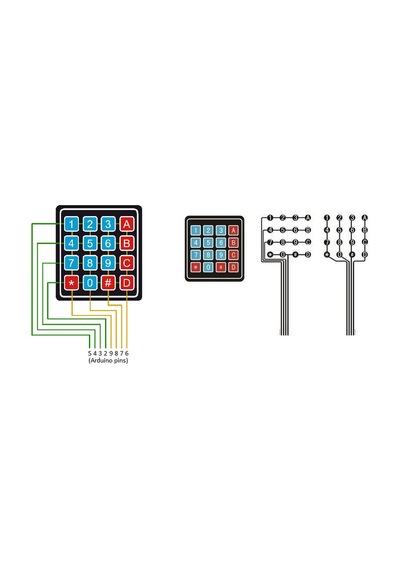Elektronikport-Keypad Membran Tuş Takımı 4X4 Arduino Elektronikport-Keypad Membran Tuş Takımı 4X4 Arduino