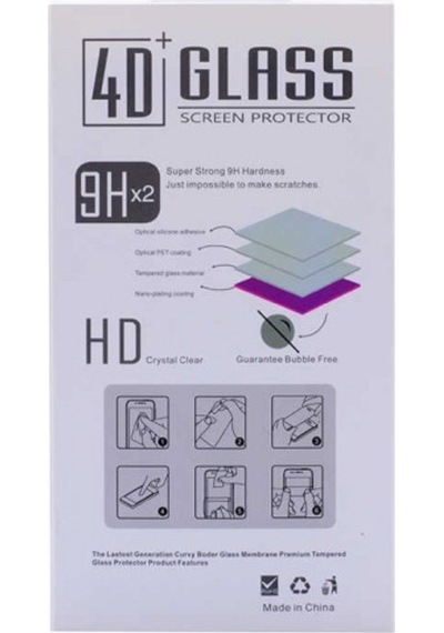 Samsung Uyumlu Galaxy S6 Edge Plus 4D Glass Tam Kaplayan Cam Ekran Koruy