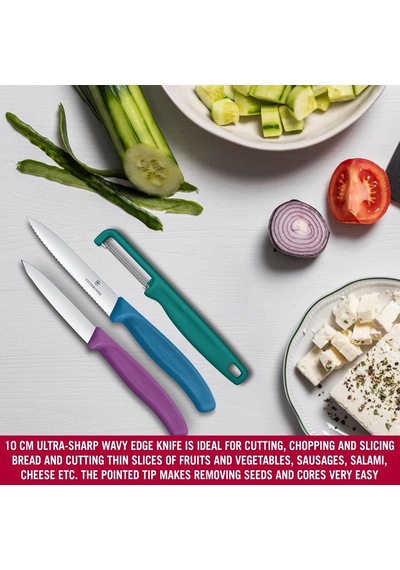 Victorinox 6.7116.33c1 Swiss Classic 3lü Bıçak Ve Soyacak Set, Renkli Diğer
