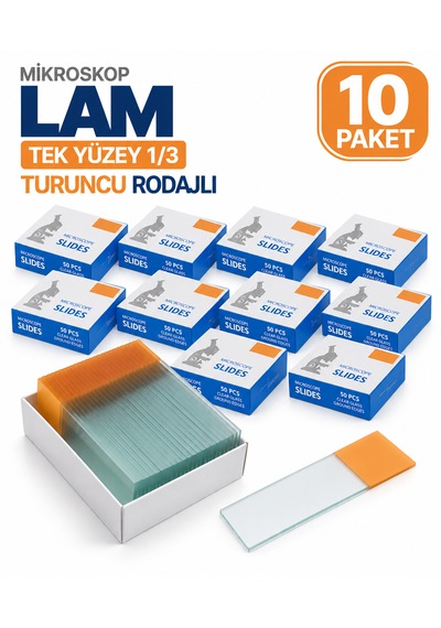 Lam - Tek Yüzey 1/3 Turuncu Rodajlı Lam 10 Paket
