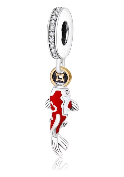 Koi Balığı Sallantılı Charm Gümüş