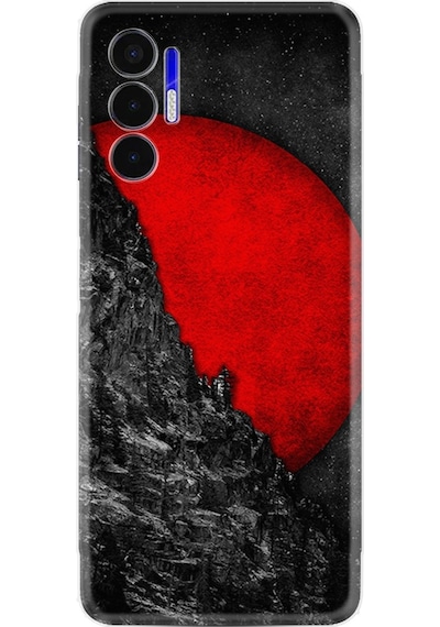 Tecno Pova 3 Kilif Silikon Desen Kirmizi Gezegen 1713 566390050