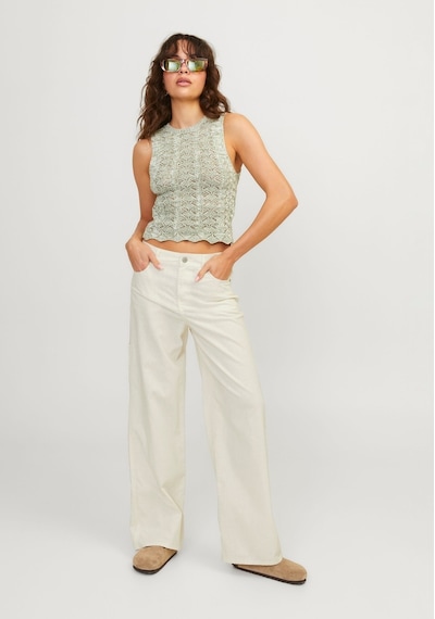 Jack & Jones Kadin Keten Karisimli Pantolon - Lisa 12255422 Vanilla Ice Beyaz