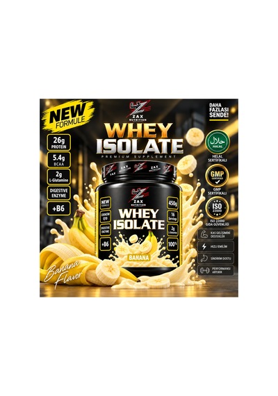 Whey Protein Muzlu %100 Protein 450 Gr 16 Servis Muz