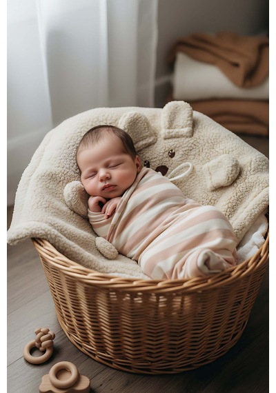 Ayıcık Figürlü Peluş Bebek Battaniyesi Çok Renkli