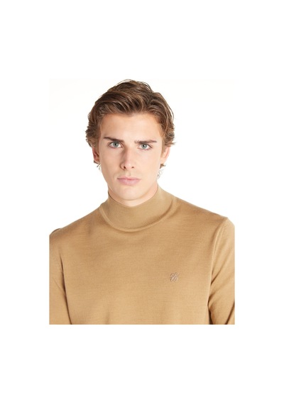 Ted Baker Camel Erkek Yarım Balıkçı Yaka Kazak Tbmrkw1044