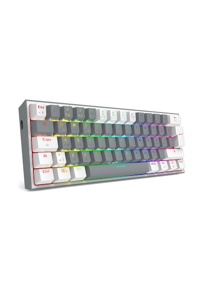 Redragon K616 Fizz Pro Rgb Red Switch Kablosuz Gri / Beyaz Ckckrdr0020