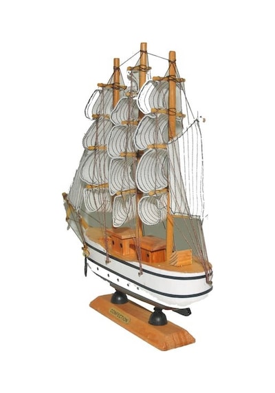 Monalisa Home 32 Cm Uzunlukta Ahşap Yelkenli Maket Gemi