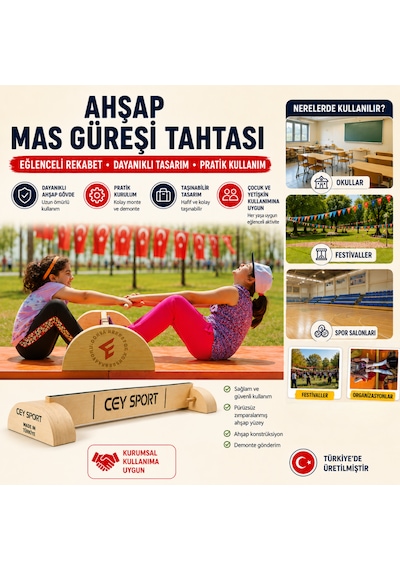 Ceysport Profesyonel Ahşap Mas Güreşi Tahtası