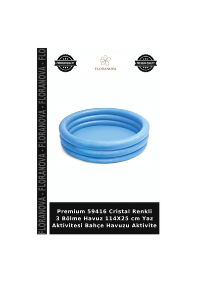 Premium 59416 Cristal Renkli 3 Bölme Havuz 114x25 Cm Yaz Aktivitesi Bahçe Havuzu Aktivite Çok Renkli