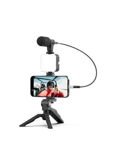 Mey İthalat Video Making Kit Telefon Tutucu Vlog Video Mini Led Işıklı -