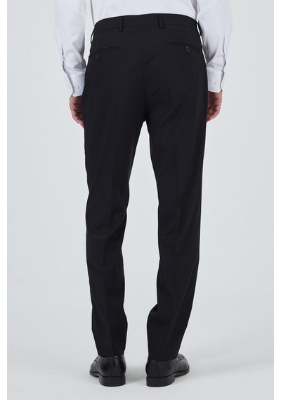 İmza Siyah Yan Cep Açık Paça Comfort Fit Esnek Classic Pantolon 1003250907 Siyah