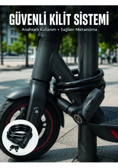 Ers Kalın Pvc Kaplamalı Dayanıklı Motosiklet Ve Bisiklet Güvenlik Kilidi