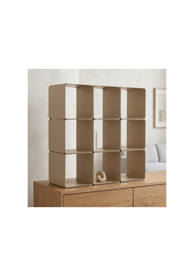 Node 9'lu Modüler Metal Açık Raf Ünitesi Çok Amaçlı Küp Kitaplık 50x50 Cm Bej - 944249484 Bej Node 9'lu Modüler Metal Açık Raf Ünitesi Çok Amaçlı Küp Kitaplık 50x50 Cm Bej - 944249484 Bej