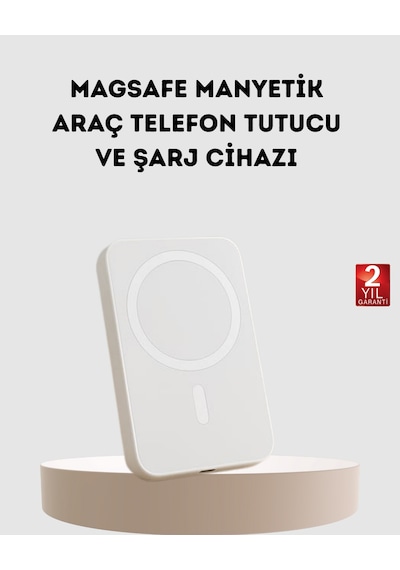 5000mah Manyetik Powerbank iPhone Uyumlu Serisi İçin Taşınabilir Kablosuz Şarj Cihazı