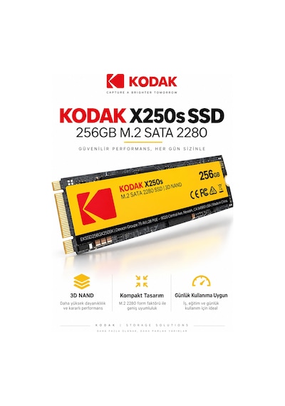 X250s 256gb M.2 Sata 2280 Ssd 520 Mb/s Okuma 500 Mb/s Yazma Hızlı Ssd