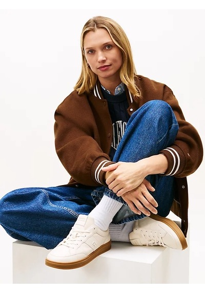 Tommy Hilfiger Th Herıtage Court Sneaker Ltr Kadın Bej Sneakers - Fw0fw09028