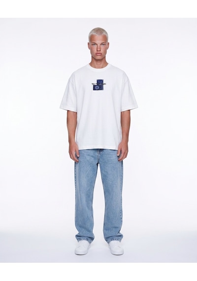 Respire Erkek Ffb Patch Oversize T-shirt Ekru