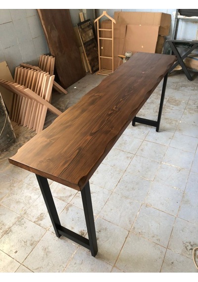Kütük Bar Masası Modeli 180x50.cm Çok Renkli