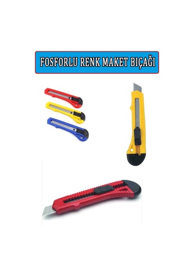 Maket Bıçağı Falçata Tek Bıçaklı 3 Adet