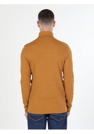 Colin'S Slim Fit Yarim Balikci Düz Sarı Erkek Uzun Kol Tişört Cl1049854_Q1.V1_Yls Sarı