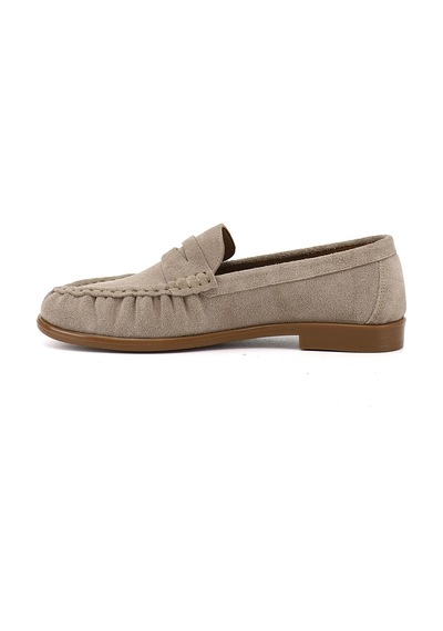 Gönderir Kadın Kum Süet Hakiki Deri Comfort Loafer Ddza86037182
