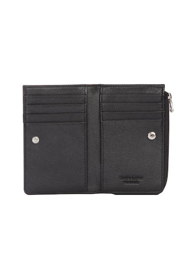 Cengiz Pakel Unisex Hakiki Deri Fermuarlı Kartlık 2512ds - Siyah/kiremit 2512ds-siyah-kiremit