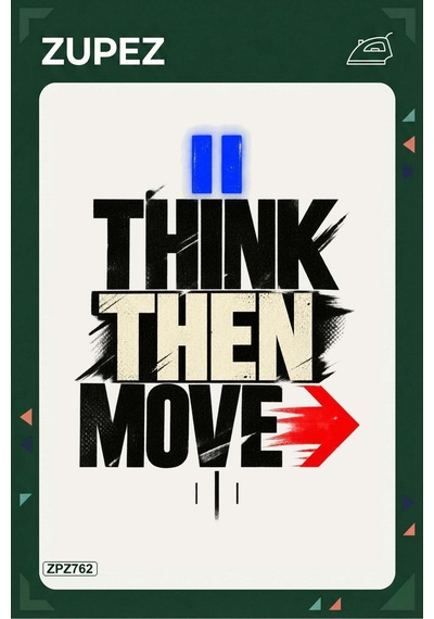Zpz762 Think Then Move Ütüyle Uygulanabilir Transfer Baskı - 911529741